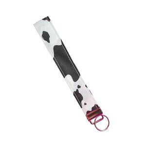 holy work cow wristlet / key fob keychain handmade by yours truly 🖤